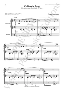 3 Pieces on 2 Instruments for 1 Player – sample page - vibraphone & marimba