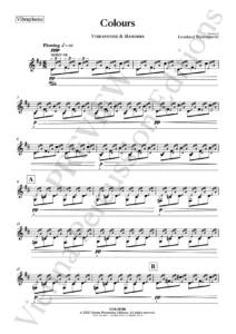 Colours – sample page - vibraphone & marimba
