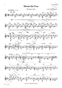 Dinner for Two – sample page - vibraphone