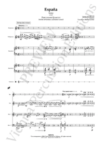 España – sample page - percussion ensemble