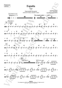 España – sample page - percussion ensemble