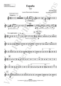 España – sample page - percussion ensemble