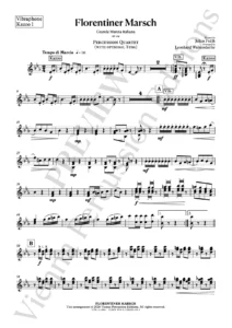 Florentiner Marsch – sample page - percussion ensemble