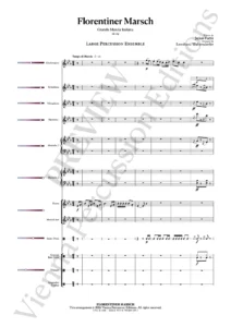 Florentiner Marsch – sample page - percussion ensemble