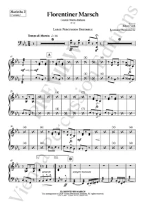 Florentiner Marsch – sample page - percussion ensemble