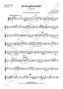Im Krapfenwald'l – sample page - percussion ensemble