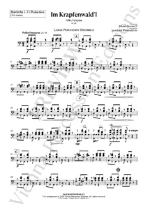 Im Krapfenwald'l – sample page - percussion ensemble