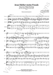 Jesus bleibet meine Freude – sample page - percussion ensemble