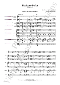 Pizzicato-Polka – sample page - percussion ensemble
