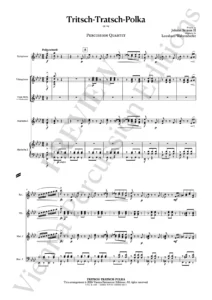 Tritsch-Tratsch-Polka – sample page - percussion ensemble