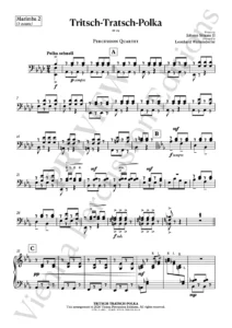 Tritsch-Tratsch-Polka – sample page - percussion ensemble