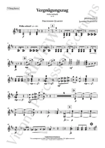 Vergnügungszug – sample page - percussion ensemble