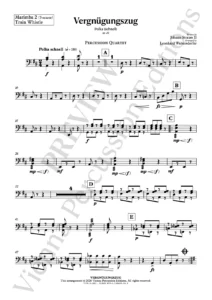 Vergnügungszug – sample page - percussion ensemble