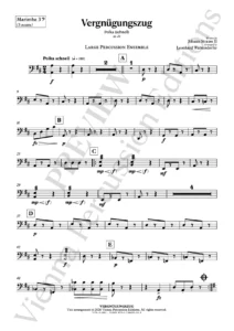 Vergnügungszug – sample page - percussion ensemble