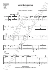 Vergnügungszug – sample page - percussion ensemble